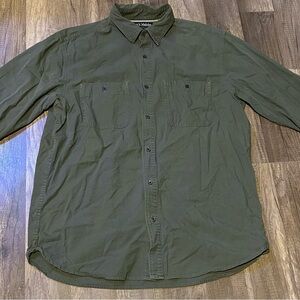 Men's Olive Button Down Shirt